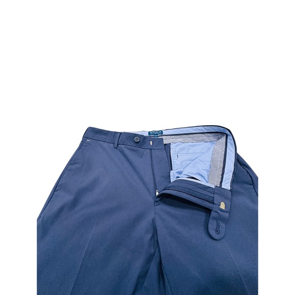 Peter Millar Crown Crafted Mens Size 34x28 Blue Flat Front Dress Pants 34x28 - Picture 5 of 9